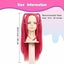 Long Straight Hot Pink Cosplay Wig with 2 Ponytails for Women Halloween Party Carousel 6