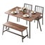 Artiss Dining Table And Chairs Set Of 4 Bench Kitchen Furniture Rustic Brown Carousel 1