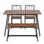 Artiss Dining Table And Chairs Set Of 4 Bench Kitchen Furniture Rustic Brown Carousel 3