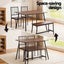 Artiss Dining Table And Chairs Set Of 4 Bench Kitchen Furniture Rustic Brown Carousel 4