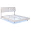 Artiss Double Bed Frame Rgb Led Floating Beds Adjustable Headboard Beige White Carousel 1