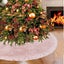 Christmas Tree Skirt White Polyester Tree Skirts for Xmas Decor, Party Fest Carousel 5