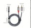 Braided 3.5mm Female To Dual RCA Audio Cable HiFi Sound + Metal Shell 1.2m Carousel 5