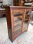 A Vintage Solid Teak Glass Fronted Bookcase or Display Case Carousel 8