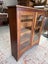A Vintage Solid Teak Glass Fronted Bookcase or Display Case Carousel 4