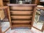 A Vintage Solid Teak Glass Fronted Bookcase or Display Case Carousel 13