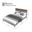 LED Bed Frame with Storage Headboard Queen Size Platform Mattress Base Wooden Carousel 2