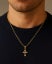 Men’s Intricate Cross Chain with 14k Gold Detailing - SALE! Carousel 3