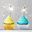 600 Pieces Mini Foil Metallic Cupcake Liners Muffin Paper Cases Baking Cups Carousel 6