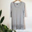 EMERGE Dress - Grey Frill Hem - Size L Carousel 1