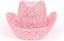Straw Pink Cowgirl Hat for Women, Shapeable, Spring and Summer Pink Cowboy Carousel 2