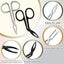 6 Pieces Scissors Shaped Eyebrow Tweezers Flat Tip Tweezers Hair Plucker an Carousel 4
