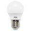 FSL LED Bulb G45-5W-E27/ES - Warm White 3000K - 470lm - Non-Dimmable Carousel 1