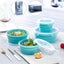 4 Pcs Silicone Collapsible Food Storage Containers with Lids Silicone Lunch Carousel 6