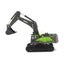 Die-cast Excavator Model Scale, 1:50, Metal, Huina 1721 Green Carousel 9