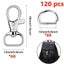 120 Pcs Set Keychain Accessories, Including 60 Rotatable Buckles And 60 D-r Carousel 3