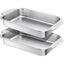 3 Pcs Stainless Steel Cake Pans, Rectangular Baking Pans with Lids, Cake Ba Carousel 1