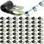 50 Pack Vinyl Coated Cable Clamps Metal Wire Rubber Cushioned Hose Pipe Cla Carousel 1