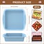 Silicone Square Cake Pan - Non-Stick,Easy Release,Heat Resistant for Baking Carousel 3