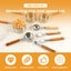 8Pcs Measuring Cups and Spoons Set Stainless Steel Measuring Set with Wood Carousel 2