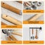 8Pcs Measuring Cups and Spoons Set Stainless Steel Measuring Set with Wood Carousel 3