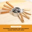 8Pcs Measuring Cups and Spoons Set Stainless Steel Measuring Set with Wood Carousel 5