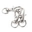 25/50/75/100pcs Swivel Lobster Clasp Clips Hook Alloy Key Ring Split Keycha Carousel 8