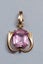 Stunning Antique 9ct Gold Pink Gem Pendant Carousel 1