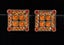 1980s Vintage Square Orange Cabochons Designer Clip Earrings by REMY DIS PARIS Carousel 8