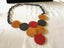1940s Vintage Dark Green, Honey Amber & Red Tested BAKELITE Discs Necklace, 58cm Carousel 4