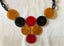 1940s Vintage Dark Green, Honey Amber & Red Tested BAKELITE Discs Necklace, 58cm Carousel 3