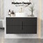 Cefito Vanity Unit 900Mm Bathroom Cabinet Storage Wall Hung Black Timber Front Carousel 4