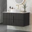 Cefito Vanity Unit 900Mm Bathroom Cabinet Storage Wall Hung Black Timber Front Carousel 6