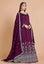 Silk Embroidered Indian Ethnic gown with dupatta Carousel 1