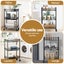 Artiss 3 Tier Shelving Unit Adjustable Garage Storage Kitchen Rack With Wheels Carousel 5