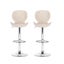 Artiss 2X Bar Stools Kitchen Swivel Gas Lift Counter Chair Wing Pe Rattan Beige Carousel 3
