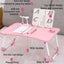 Portable Folding Desk With Fan & Lamp Compact Design Teenage Pink Carousel 4