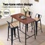 Artiss 2X Bar Stools Kitchen Counter High Chair Dining Stackable Metal Black Carousel 4