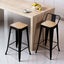 Artiss 2X Bar Stools Kitchen Counter High Chair Dining Stackable Metal Black Carousel 6