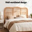 Artiss Bed Headboard Double Bedhead Rattan Nero Pine Carousel 5