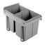 Cefito Pull Out Bin Kitchen Double Basket 2X20l Grey Carousel 4