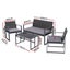 Gardeon 4 Pcs Outdoor Sofa Set Rattan Furniture With Storage Cover Chairs Black Carousel 2