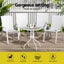 Gardeon 4Pc Outdoor Dining Chairs Stackable Lounge Patio Furniture White Carousel 4