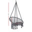 Gardeon Hammock Chair Outdoor Hanging Macrame Cotton Indoor Grey Carousel 2