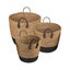Living Today 3 Piece Cotton Rope Stripe Carry Handles Storage Baskets Set Carousel 1