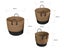 Living Today 3 Piece Cotton Rope Stripe Carry Handles Storage Baskets Set Carousel 2
