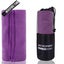 Elosung 2 Piece Purple Quick Dry Microfiber Sports Towel With Travel Case Compac Carousel 1
