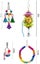 10pcs Wooden Bird Toy Parrot Cage Mirror Ladder Chewing Swing Toys Carousel 2