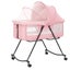 Luna Portable Compact Folding Baby Bassinet with Canopy and Locking Wheels Carousel 13