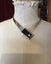 Modernist Sterling Silver & Onyx Choker Necklace Carousel 4